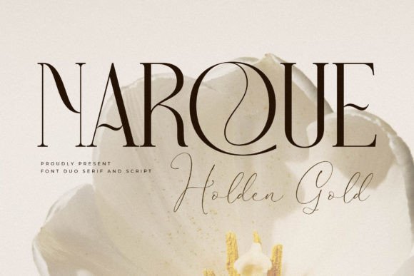 Narque Holden Gold Font Duo for Craft Projects
