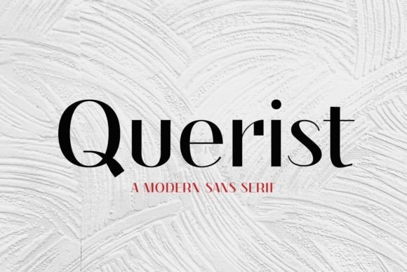 Querist: A Modern Sans Serif Font for Handmade Creations