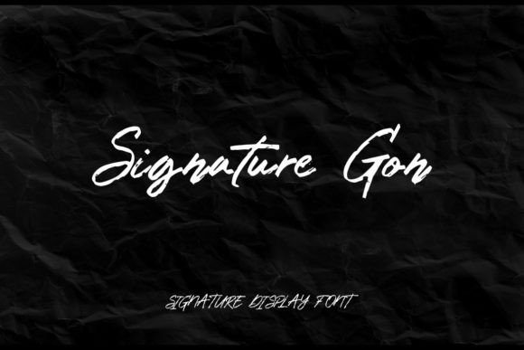 Signature Gon: A Stylish Handwritten Font for Craft Projects
